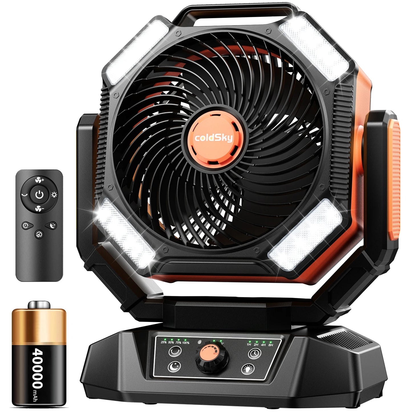 coldSky 40000mAh Camping Fan Battery Operated