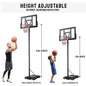 Basketball Hoop with Wheels Height Adjustable 305cm Fit Base Filled with Water and Sand For Kids and Adults Outdoor Indoor Use