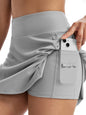 Two-In-One Women's Mini High-Waisted Tennis Skirt