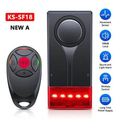 110dB Loud Bike Door Window Alarm Home Safety System