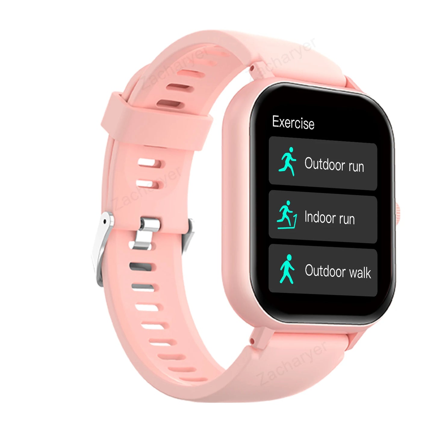 Wireless call information reminder silicone strap smart watch, unisex sports watch