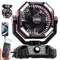 Camping Fan with 4 LED Lantern