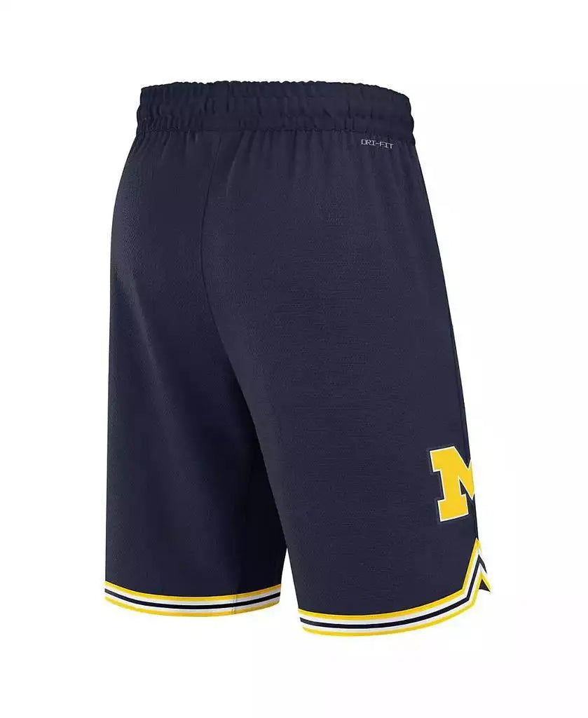 Jordan | Men's Navy Michigan Wolverines Road Replica Performance Basketball Shorts