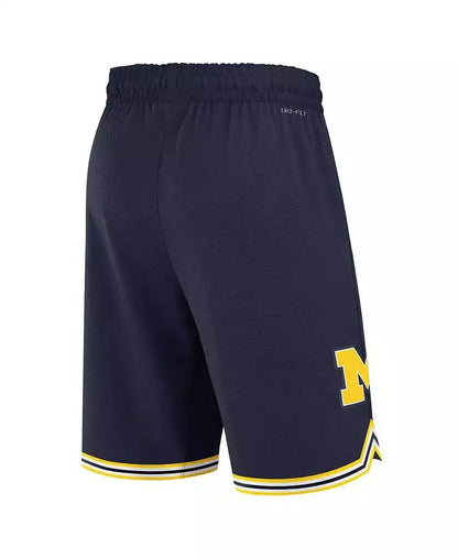 Jordan | Men's Navy Michigan Wolverines Road Replica Performance Basketball Shorts