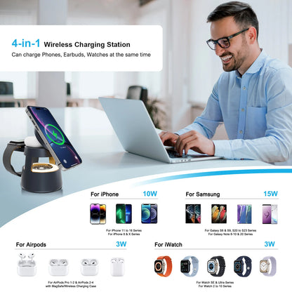 4 in 1 Magnetic Wireless Charger