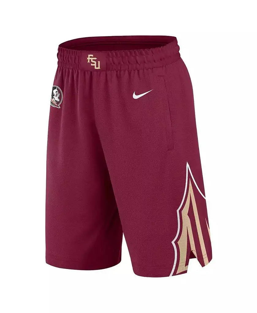 Nike | Men's Garnet Florida State Seminoles Road Replica Performance Basketball Shorts