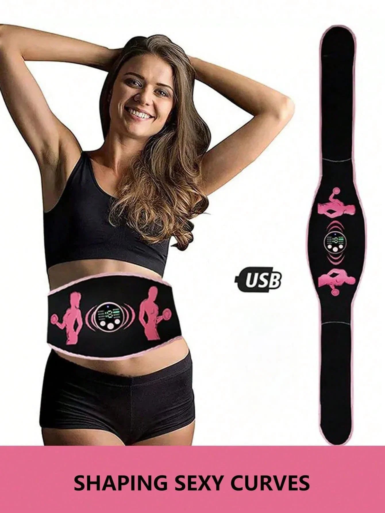 Abs Stimulator USB Rechargeable Stimulating Belt Muscle