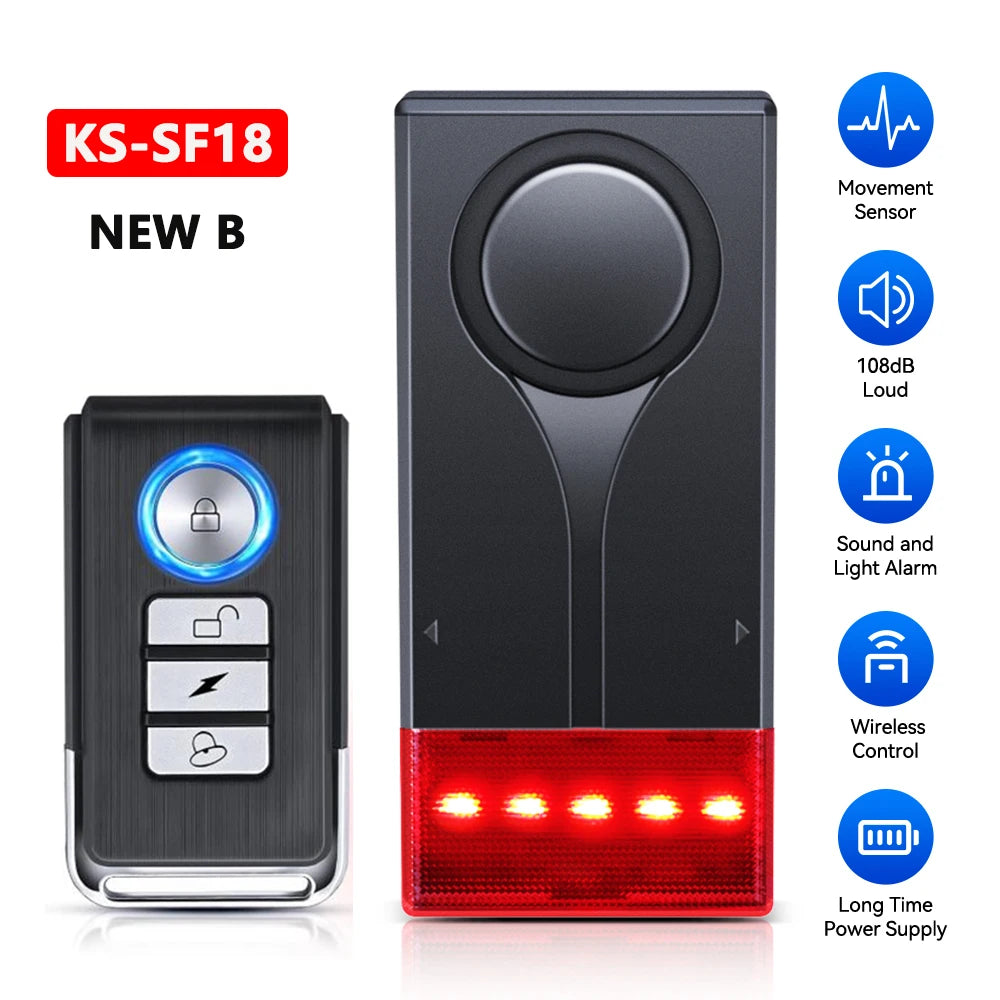 110dB Loud Bike Door Window Alarm Home Safety System