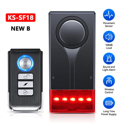 110dB Loud Bike Door Window Alarm Home Safety System