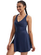 Womens V Neck Tennis Dress with Pocket