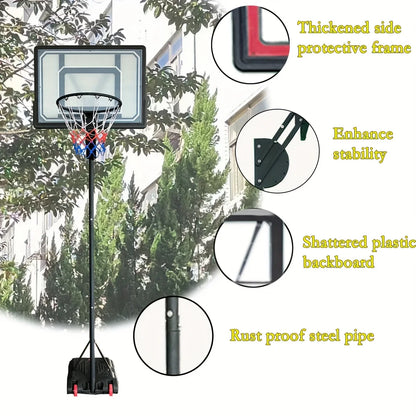 1 Basketball Hoop Outdoor Portable Hoop Court