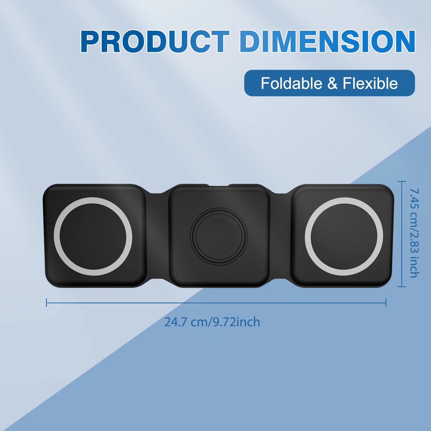 Magnetic Wireless Charger 3 In 1  Flexible Fast Charging