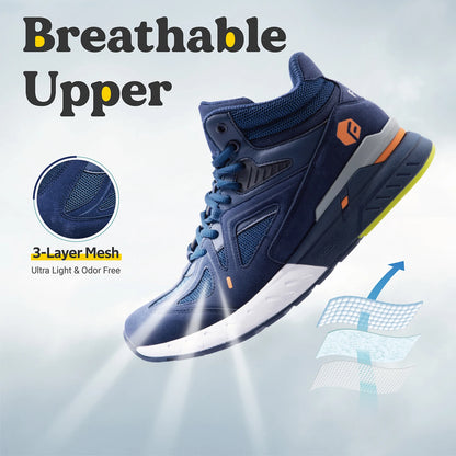 FitVille Men's High-Top Basketball Shoes  For Male Swollen Feet Relieve Pain