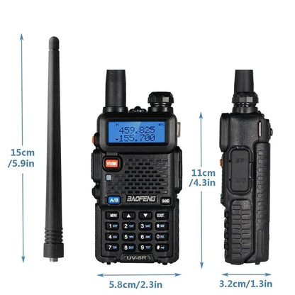 4Pcs Baofeng UV-5R 5W Tri-Power Walkie Talkie