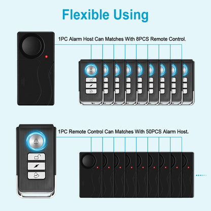 110dB Loud Bike Door Window Alarm Home Safety System