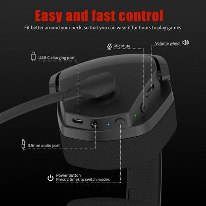 NUBWO G06 2.4G Dual Wireless Gaming Headset