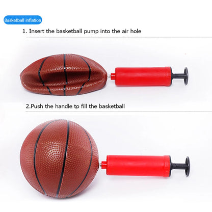 Mini Basketball Hoop with Ball and Pump Portable Basketball Hoop Adjustable Basketball Hoop Set Indoor Outdoor Play for Kids