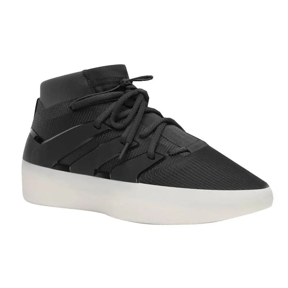 Unisex Basketball Lace-Up Sneakers in Black, White, and Red