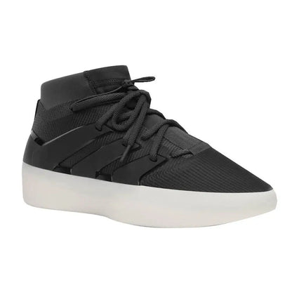 Unisex Basketball Lace-Up Sneakers in Black, White, and Red