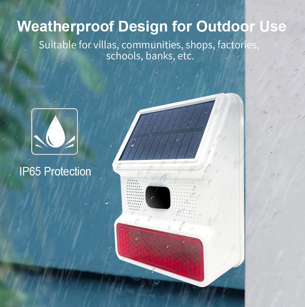 Outdoor Solar Sound And Light Alarm