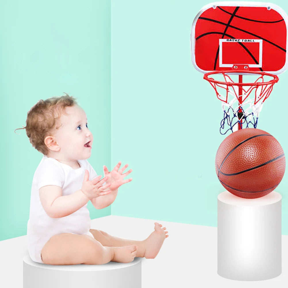 Mini Basketball Hoop with Ball and Pump Portable Basketball Hoop Adjustable Basketball Hoop Set Indoor Outdoor Play for Kids