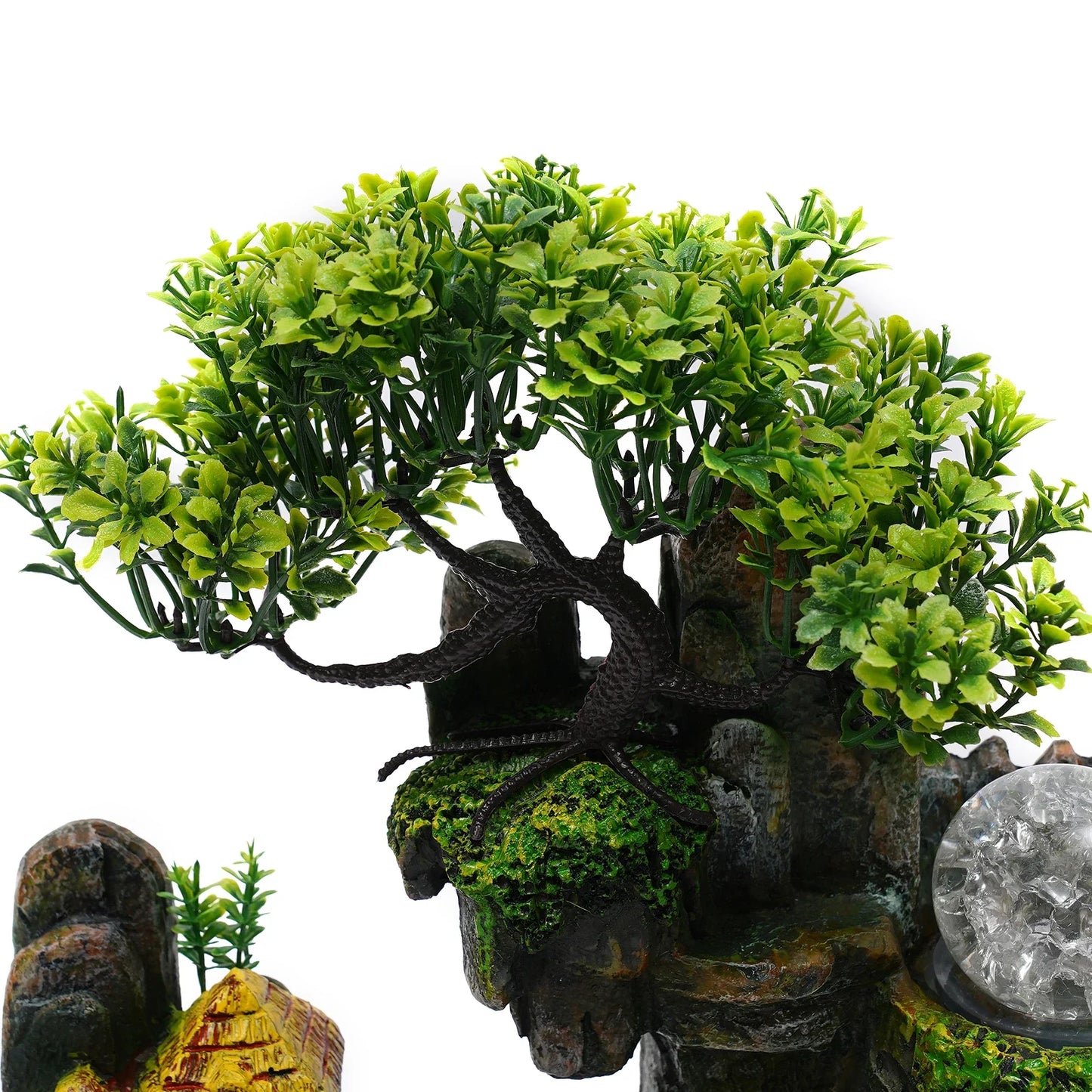 Tabletop Fountain with LED Light Natural Landscape Design