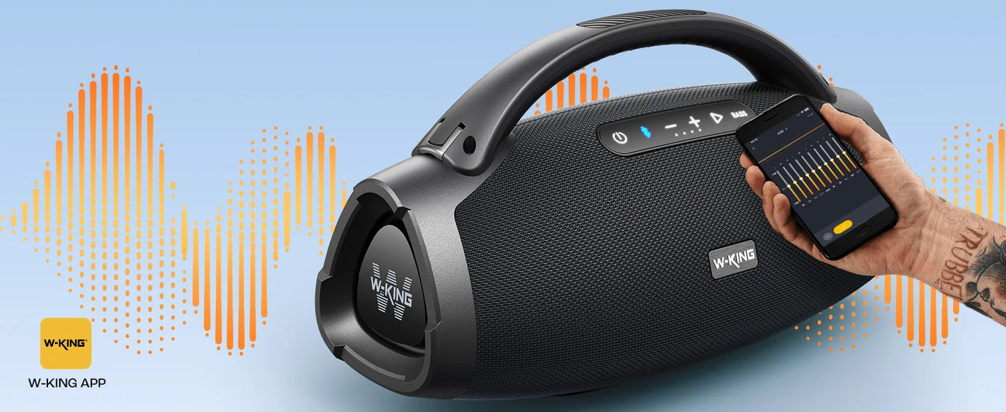 W-KING 200W RMS Portable Bluetooth  Loud Outdoor Speaker