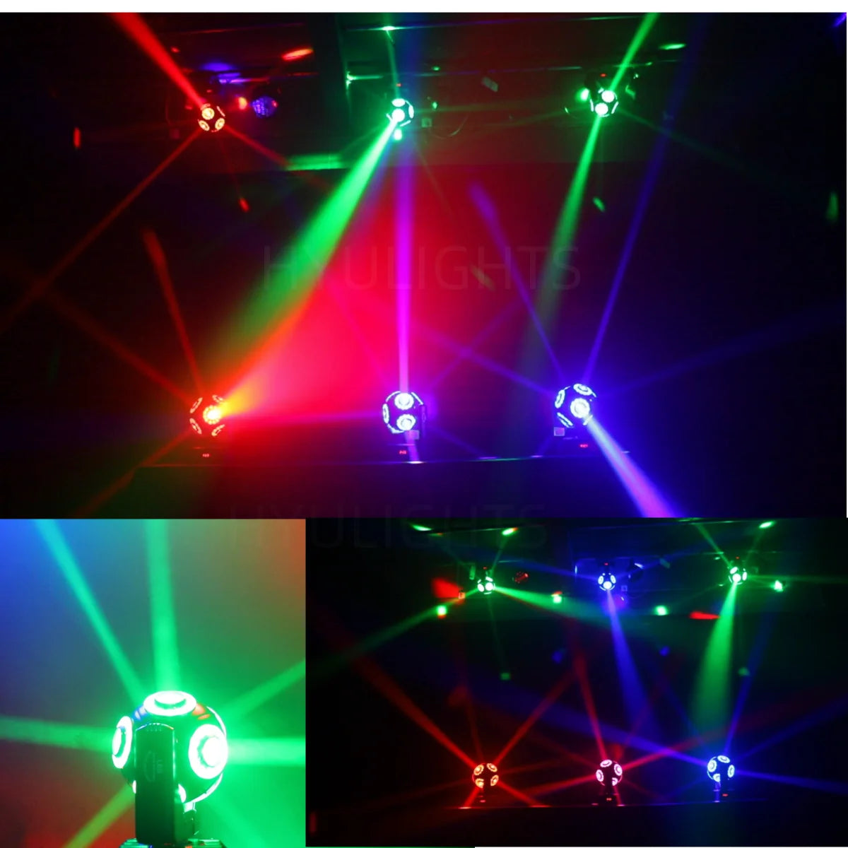 LED Moving Head 8x15W RGBW 4in1 With Halo RGB 3