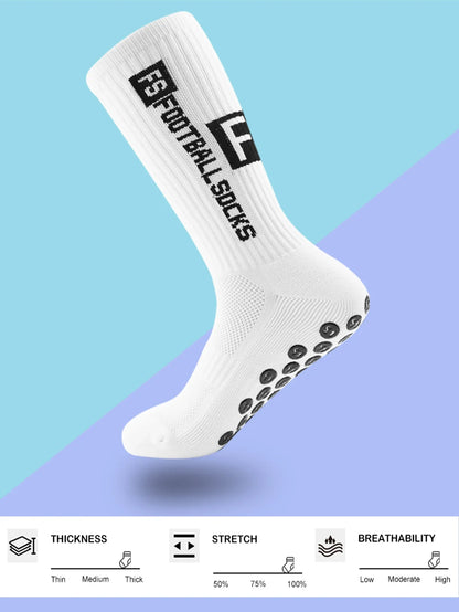 4 Pairs Men's Soccer Socks with Grip, Non Slip