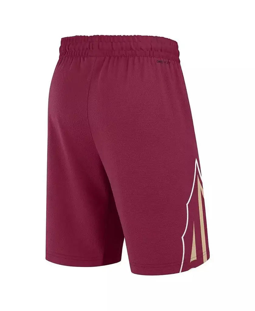 Nike | Men's Garnet Florida State Seminoles Road Replica Performance Basketball Shorts