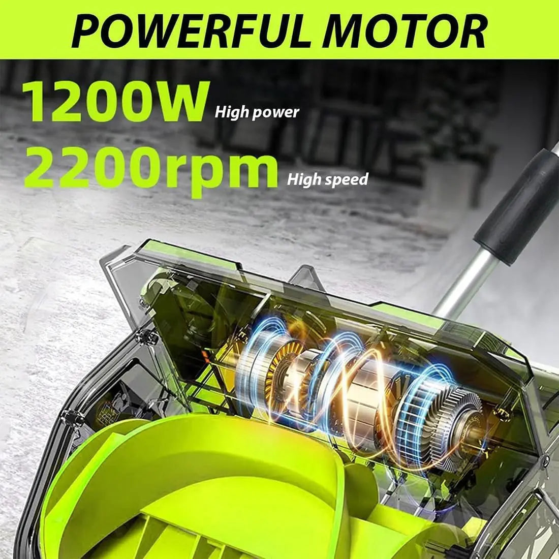 40V Cordless Brushless Snow Shovel, 13-Inch Electric Snow Blower