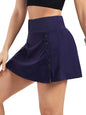 Two-In-One Women's Mini High-Waisted Tennis Skirt