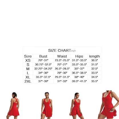 Womens V Neck Tennis Dress with Pocket