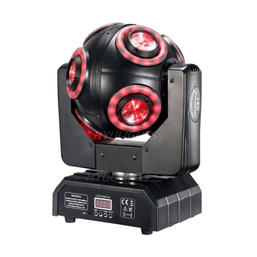 LED Moving Head 8x15W RGBW 4in1 With Halo RGB 3