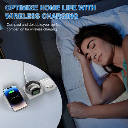 Magnetic Wireless Charger 3 In 1  Flexible Fast Charging