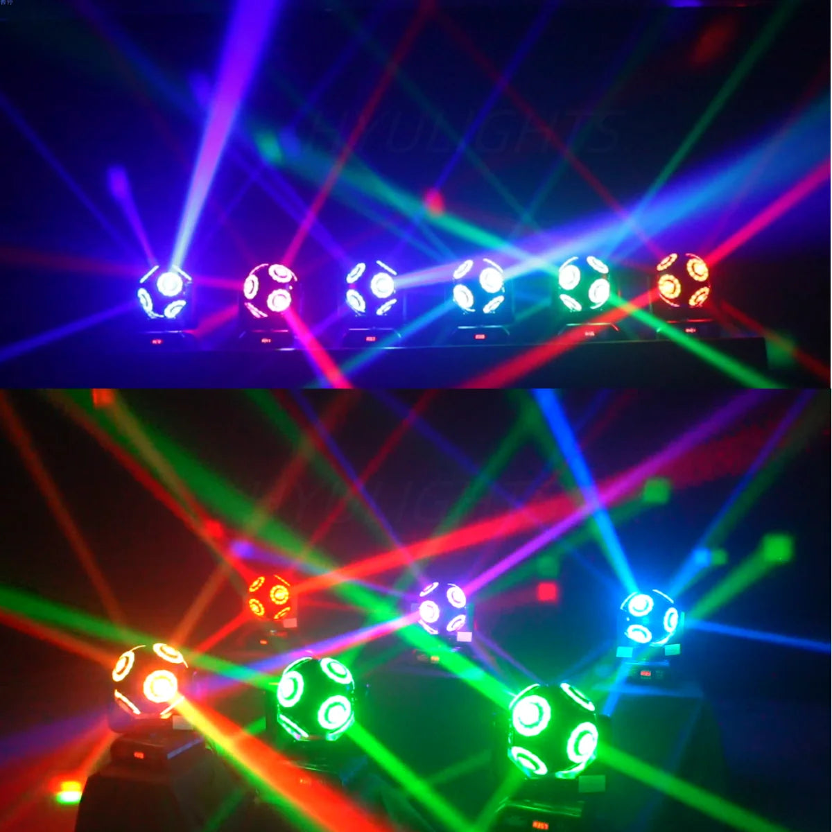 LED Moving Head 8x15W RGBW 4in1 With Halo RGB 3