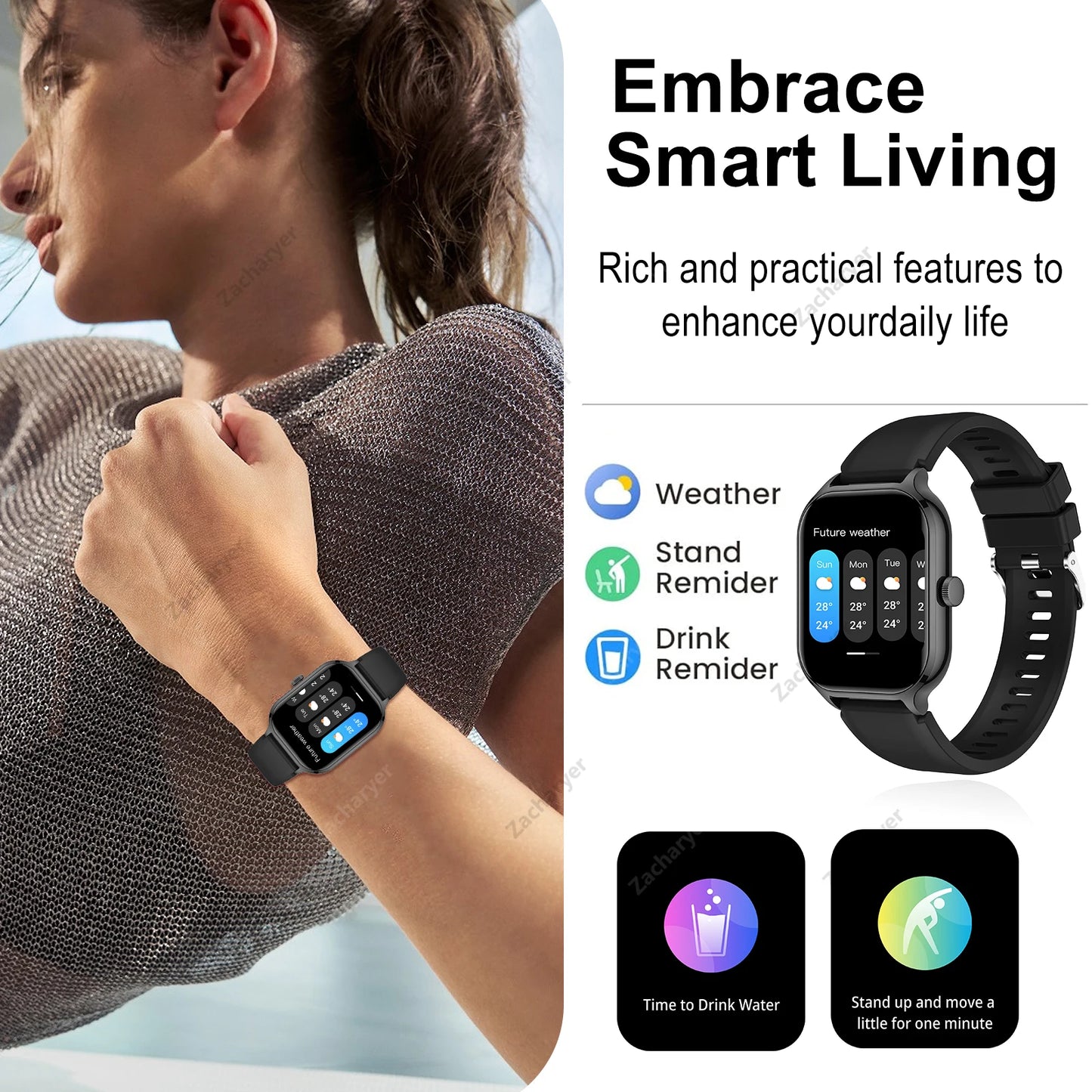 Smart watch full touch screen
