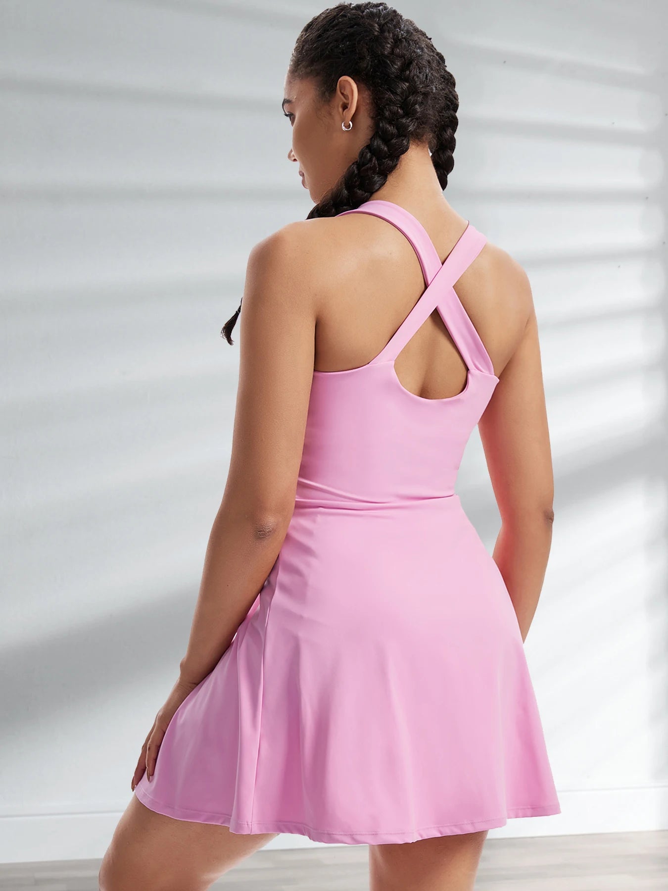 Womens V Neck Tennis Dress with Pocket
