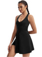 Womens V Neck Tennis Dress with Pocket